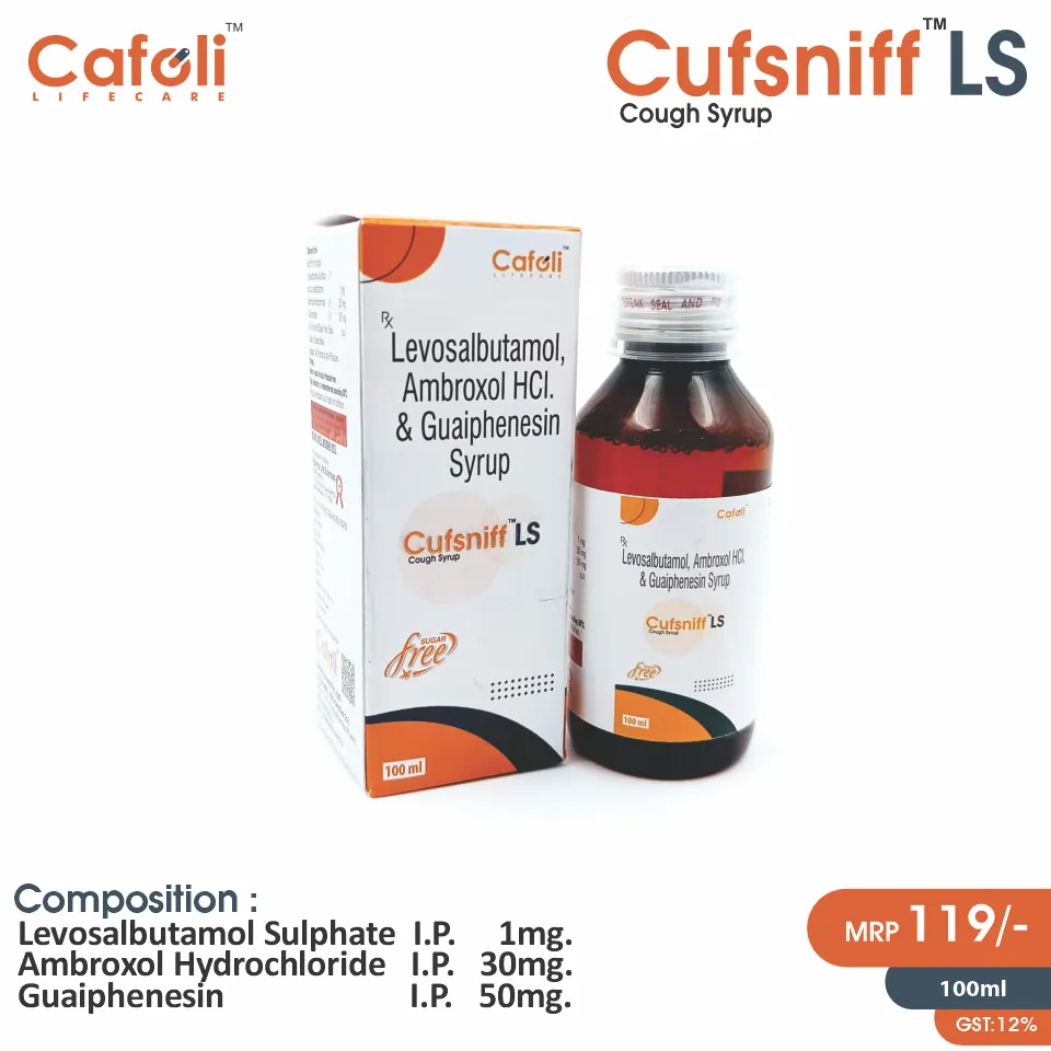 Levosalbutamol  + Ambroxol  Syrup at the best price in PCD Pharma Franchise for Bronchodilator and Respiratory Support.